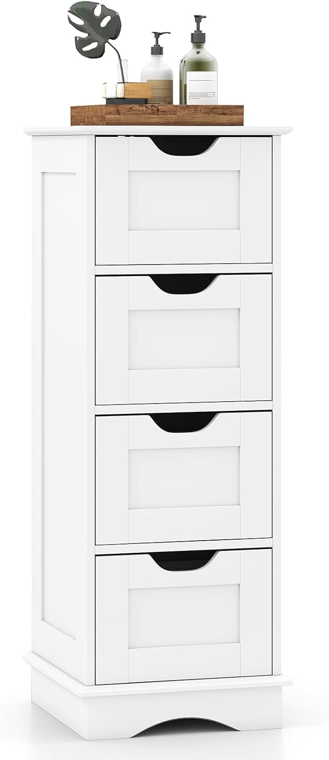 Giantex Bathroom Storage Cabinet with 4 Drawers
