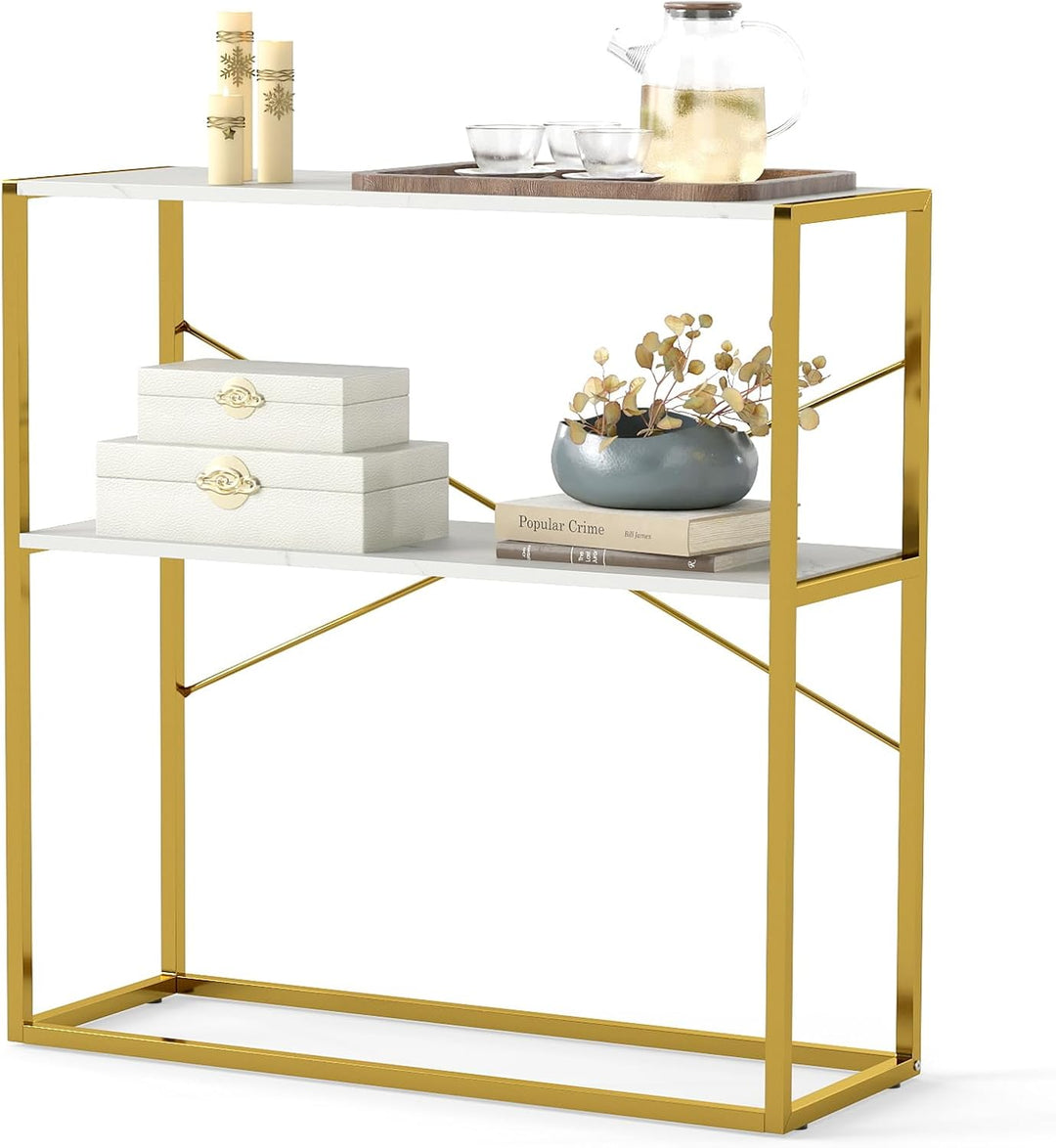Giantex 36" Console Table 2-Tier Entryway Table with Open Storage Display Shelves