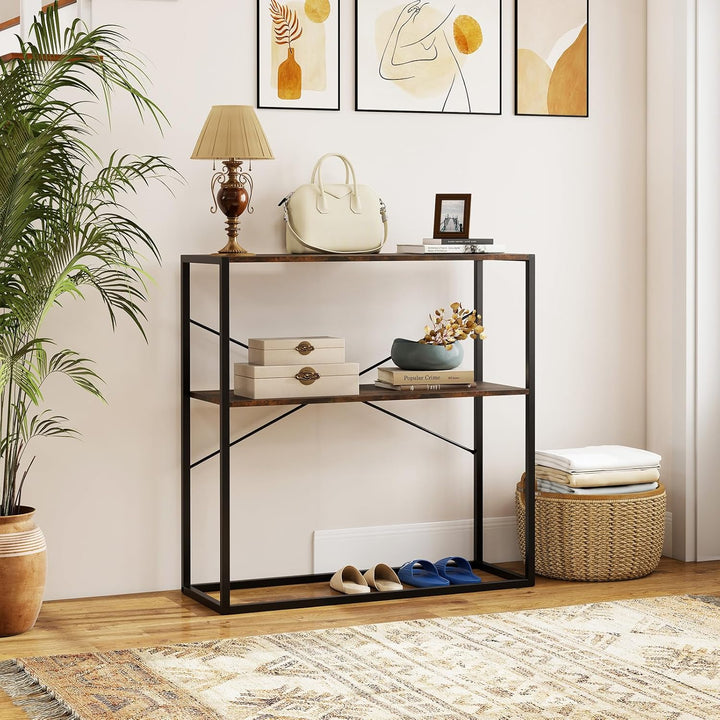 Giantex 36" Console Table 2-Tier Entryway Table with Open Storage Display Shelves