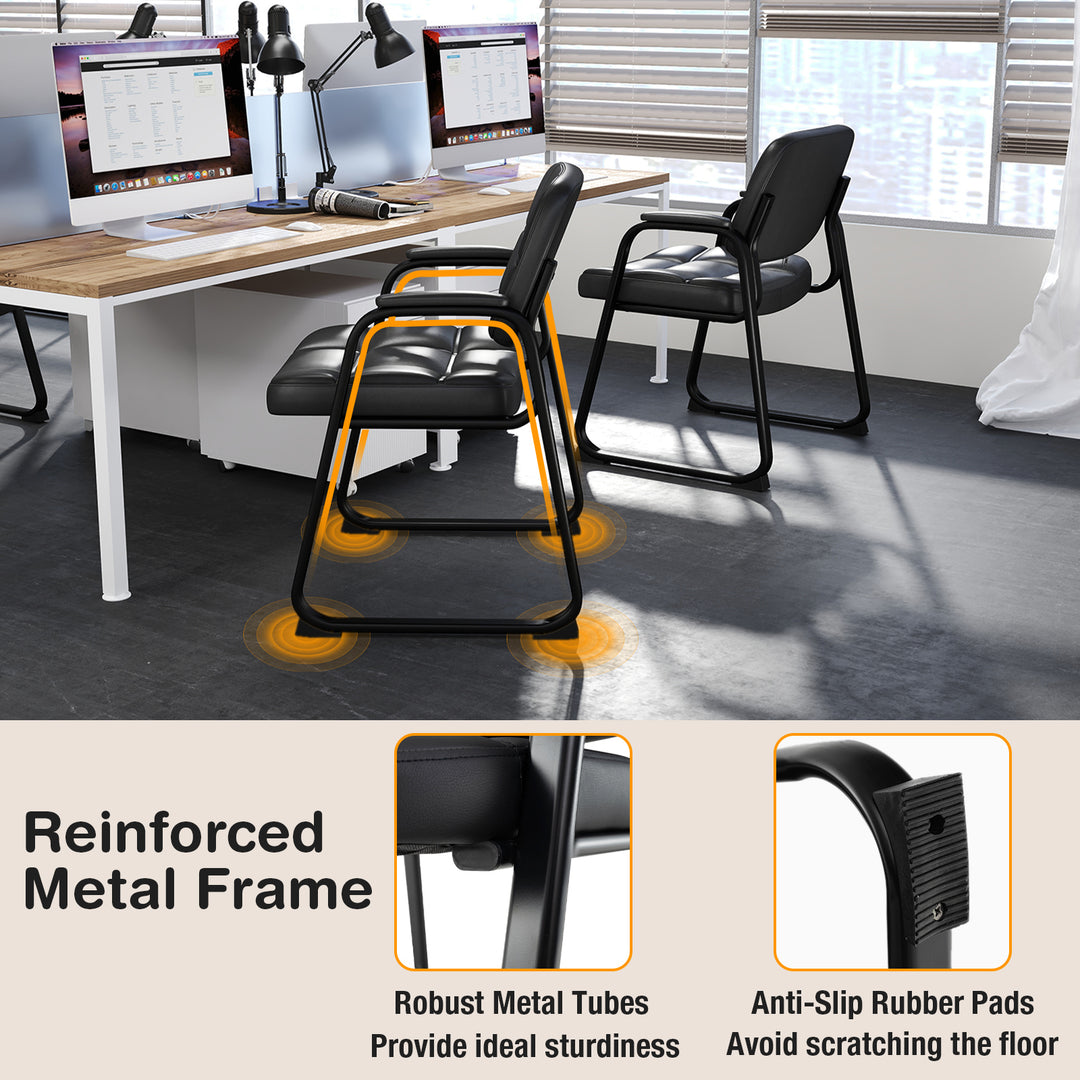 Giantex Set of 2/4/8/12 Guest Chair, Ergonomic Reception Chair