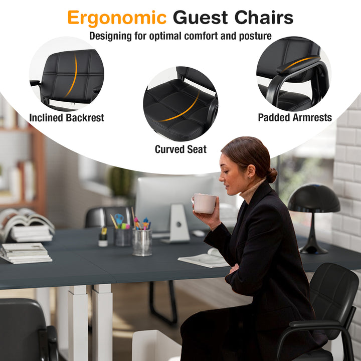 Giantex Set of 2/4/8/12 Guest Chair, Ergonomic Reception Chair
