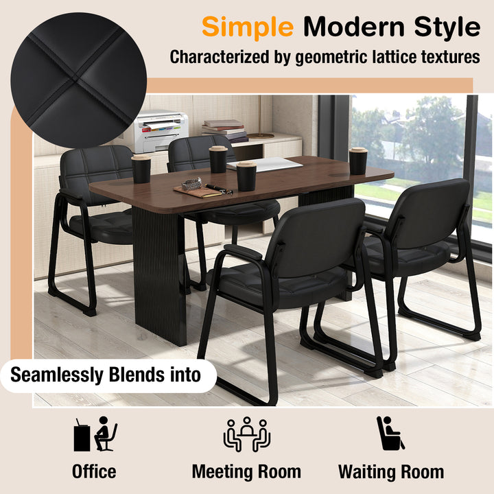 Giantex Set of 2/4/8/12 Guest Chair, Ergonomic Reception Chair