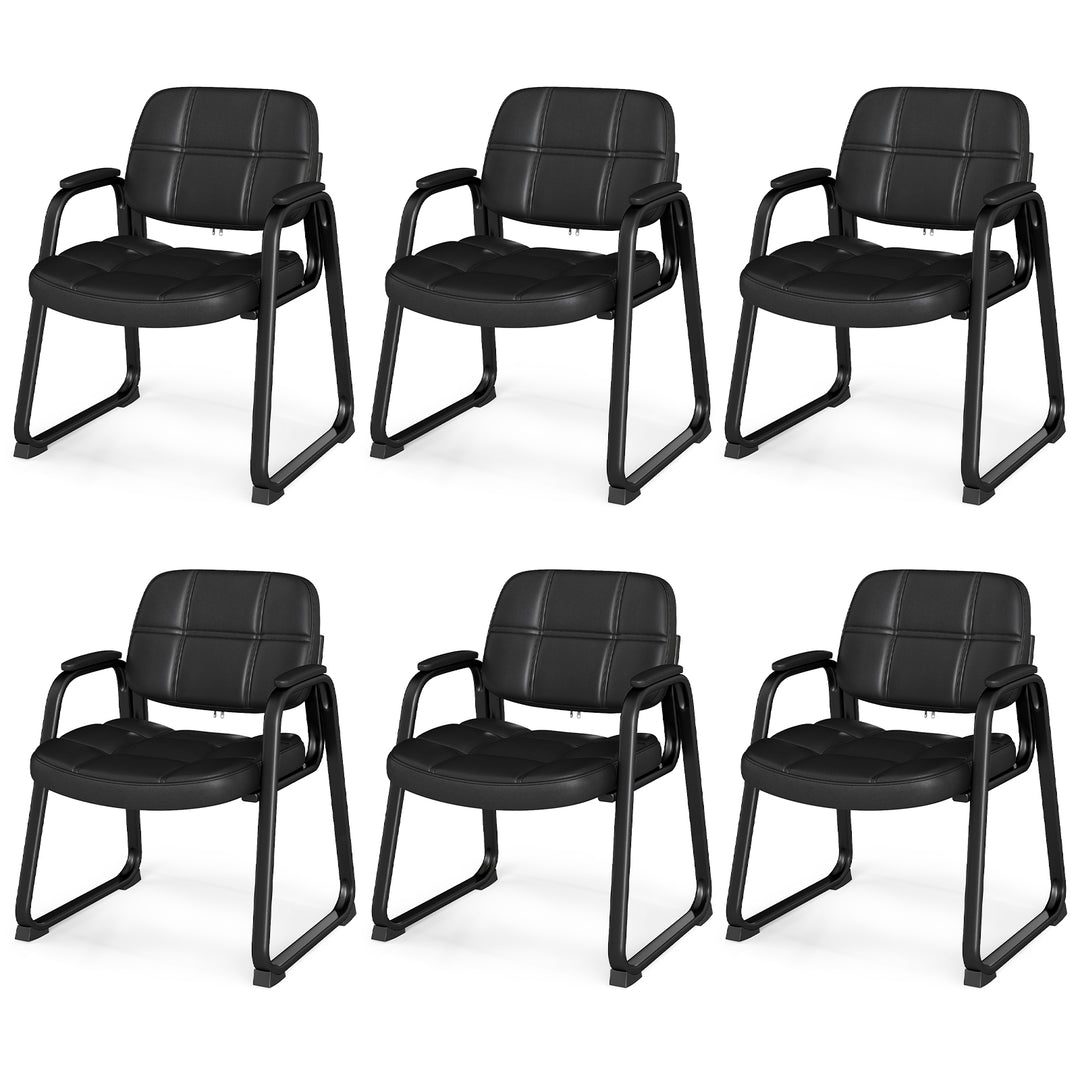 Giantex Set of 2/4/8/12 Guest Chair, Ergonomic Reception Chair