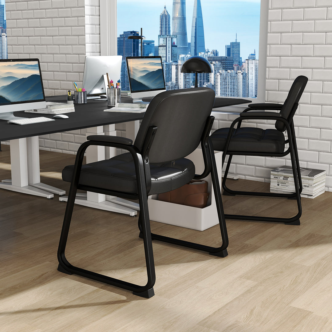 Giantex Set of 2/4/8/12 Guest Chair, Ergonomic Reception Chair