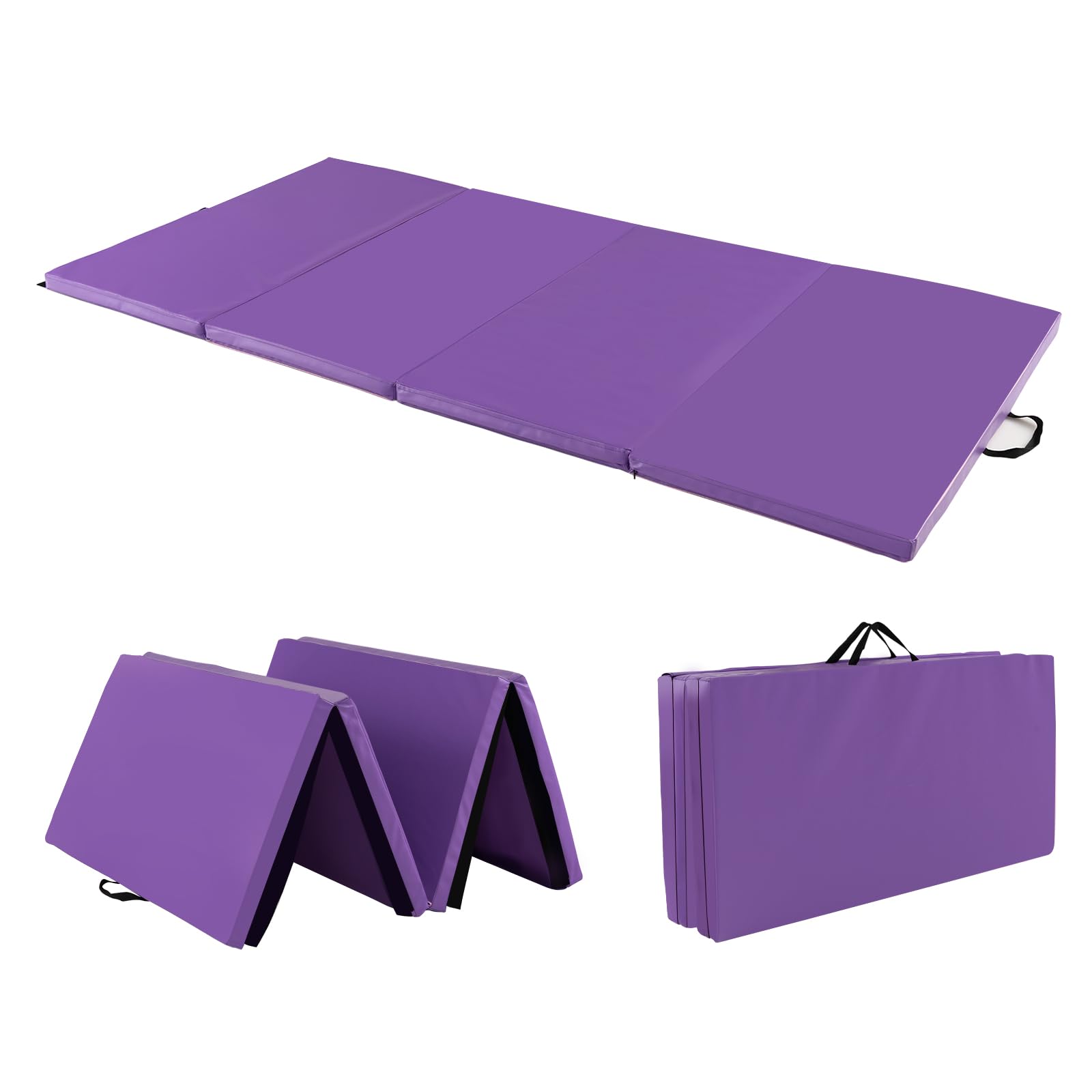 4'x10'x2 Gymnastics Mat Yoga Mat Folding Panel Thick Gym Multicolor 