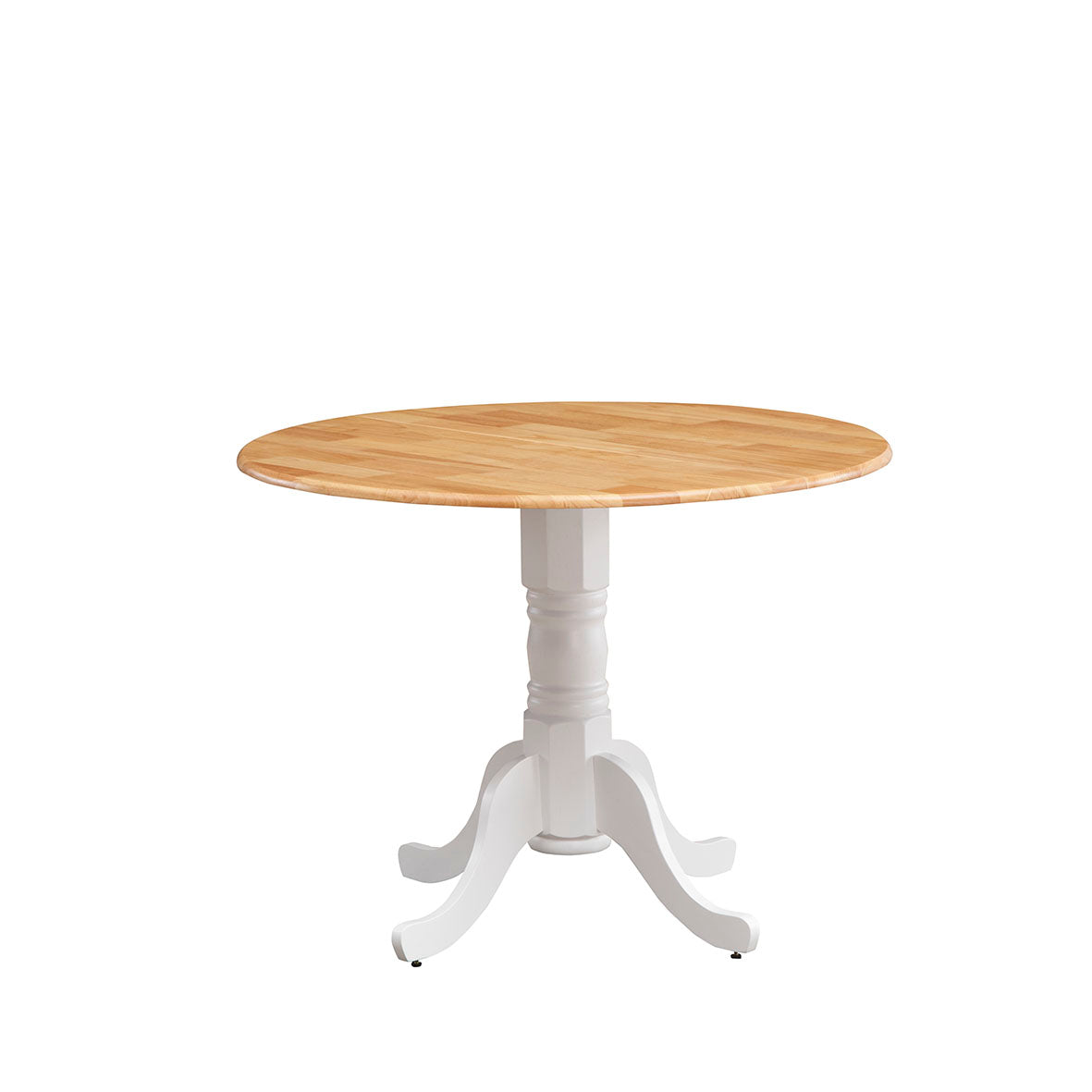 Giantex Wooden Dining Table, Dining Table with 40" D Round Tabletop & Curved Trestle Legs