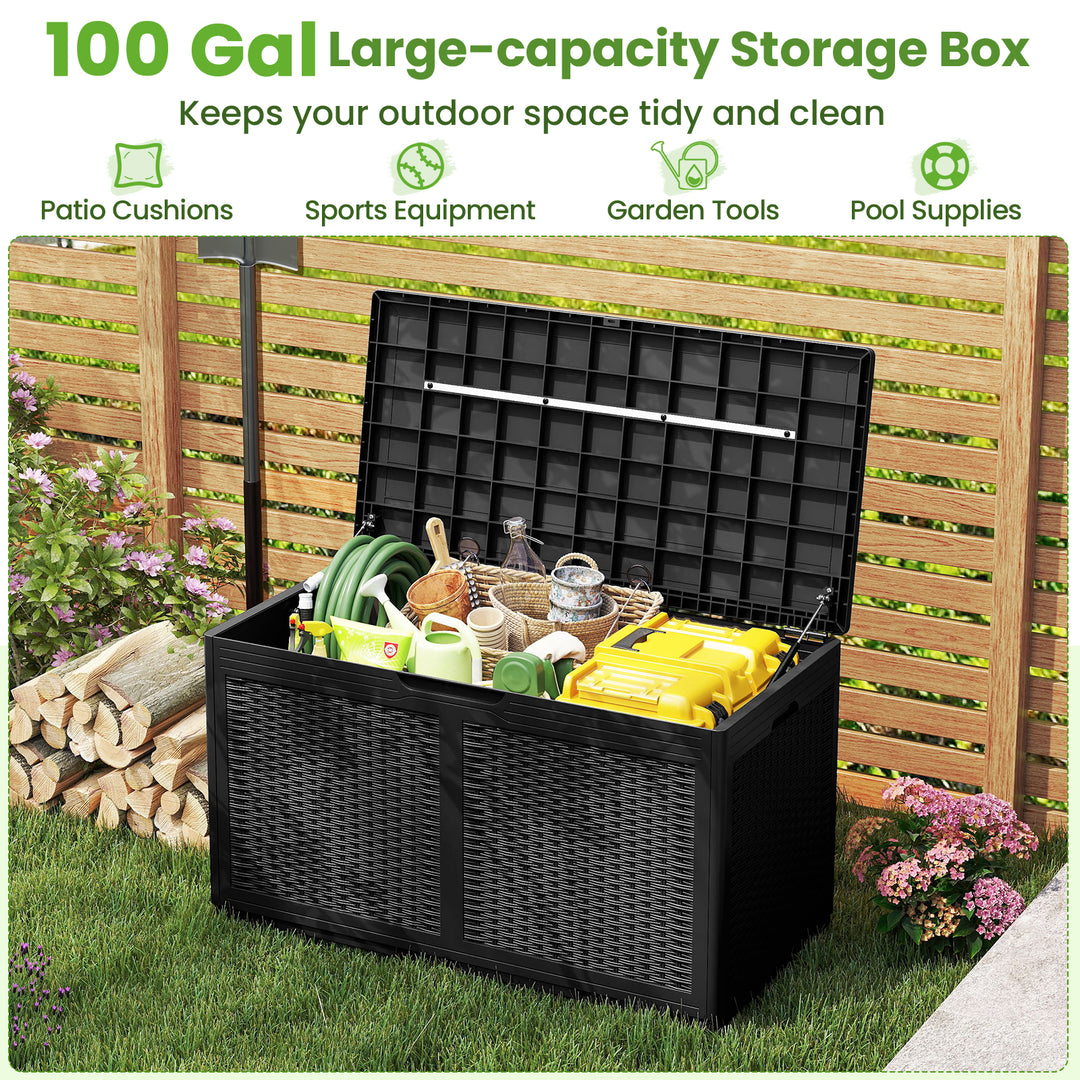 Giantex 100 Gallon Resin Outdoor Storage Box