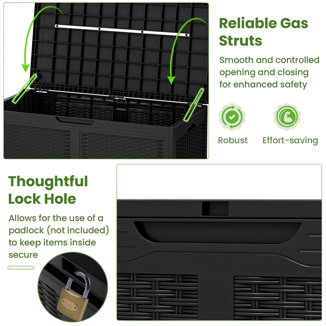 Giantex 100 Gallon Resin Outdoor Storage Box