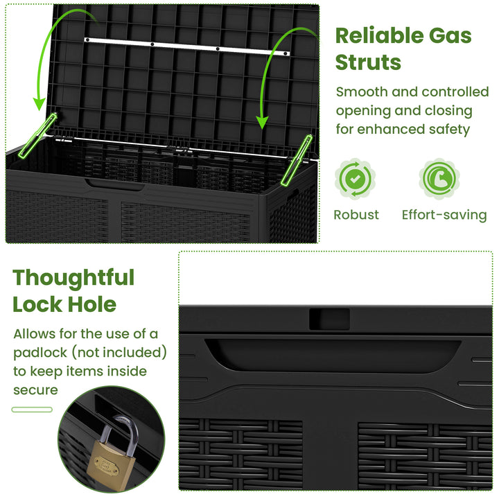 Giantex 100 Gallon Resin Outdoor Storage Box