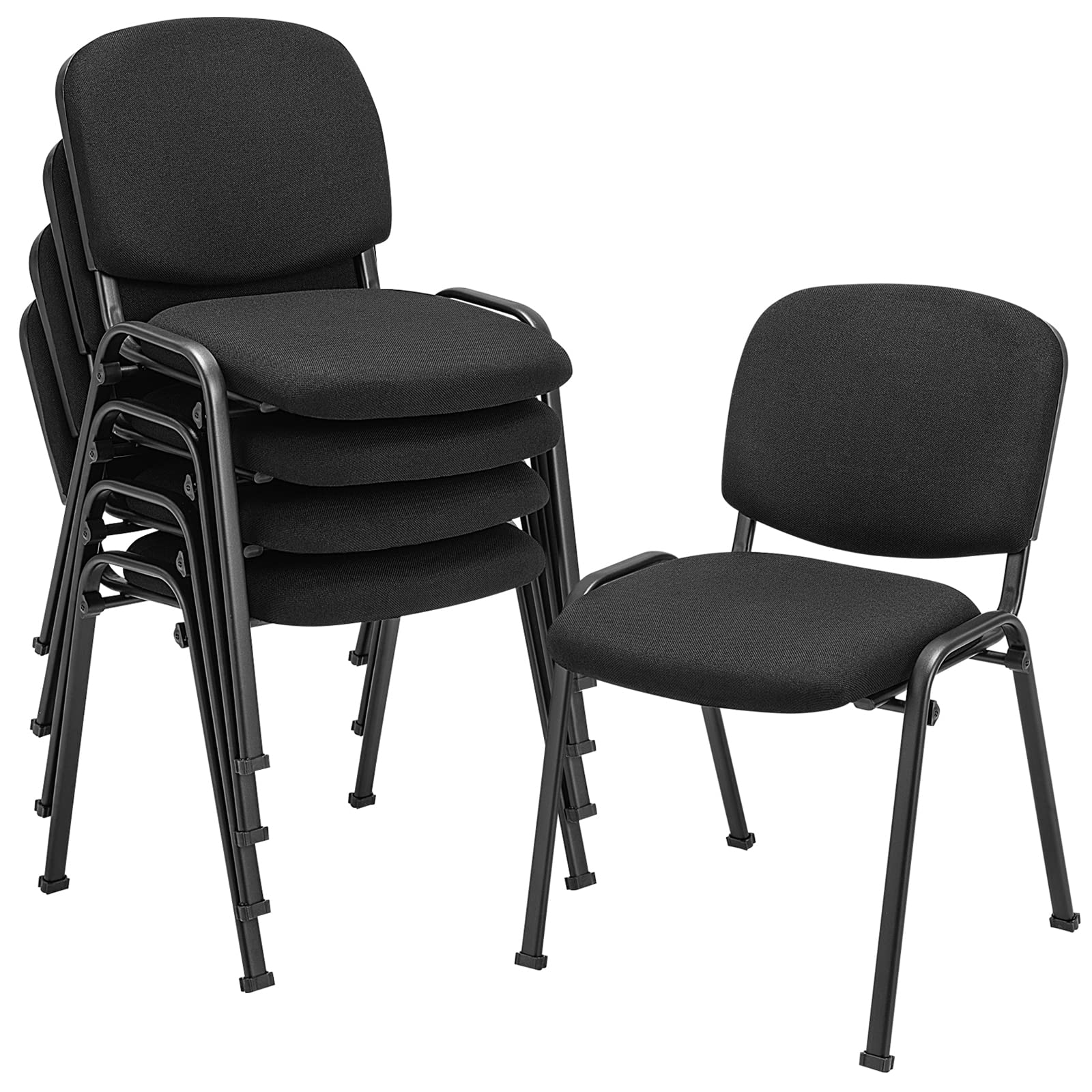 Giantex 10-Pack Conference Chair Set - Stackable Guest Chair with Metal Frame