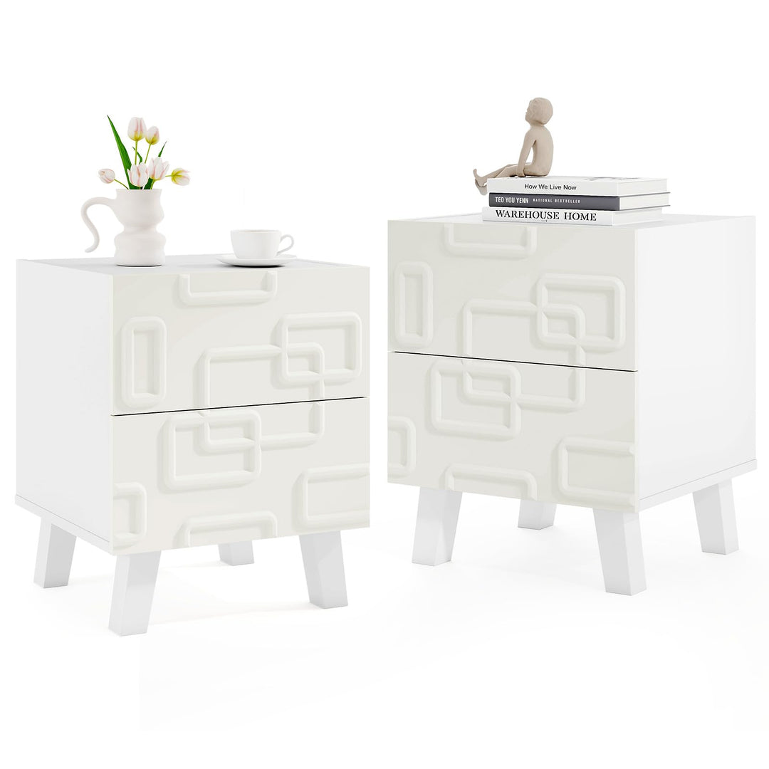 Giantex Mid Century Modern Nightstand for Small Space