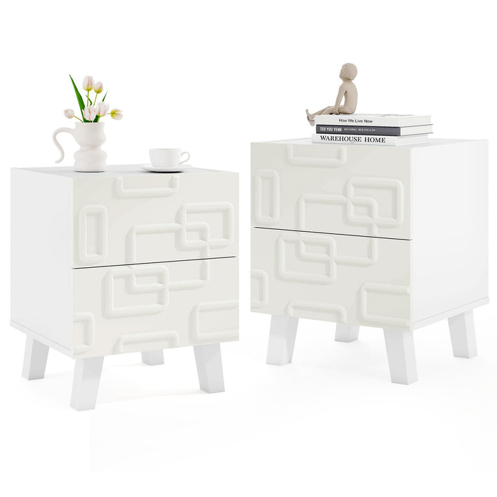 Giantex Mid Century Modern Nightstand for Small Space