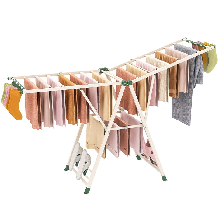 Giantex 72.5 Inches Clothes Drying Rack with Height Adjustable Wings