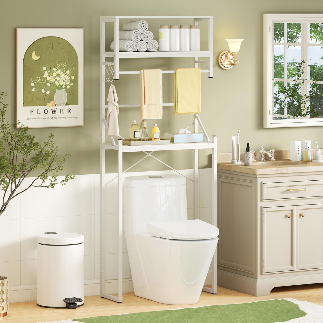 Giantex 3-Tier Over The Toilet Storage 64" Tall Freestanding Space Saver Bathroom Shelves