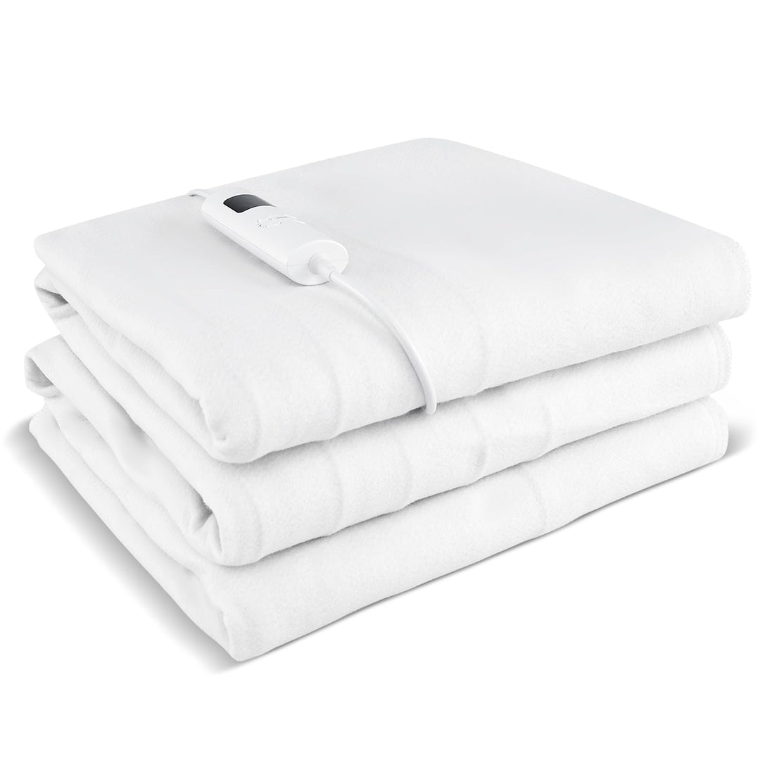 Giantex Heated Mattress Pad, 9 Heat Setting, 9-Hour Auto Off, Overheat Protection, White, Twin Size, 76” x 39”