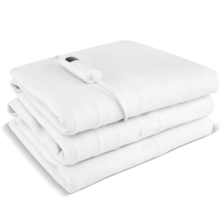 Giantex Heated Mattress Pad, 9 Heat Setting, 9-Hour Auto Off, Overheat Protection, White, Twin Size, 76” x 39”