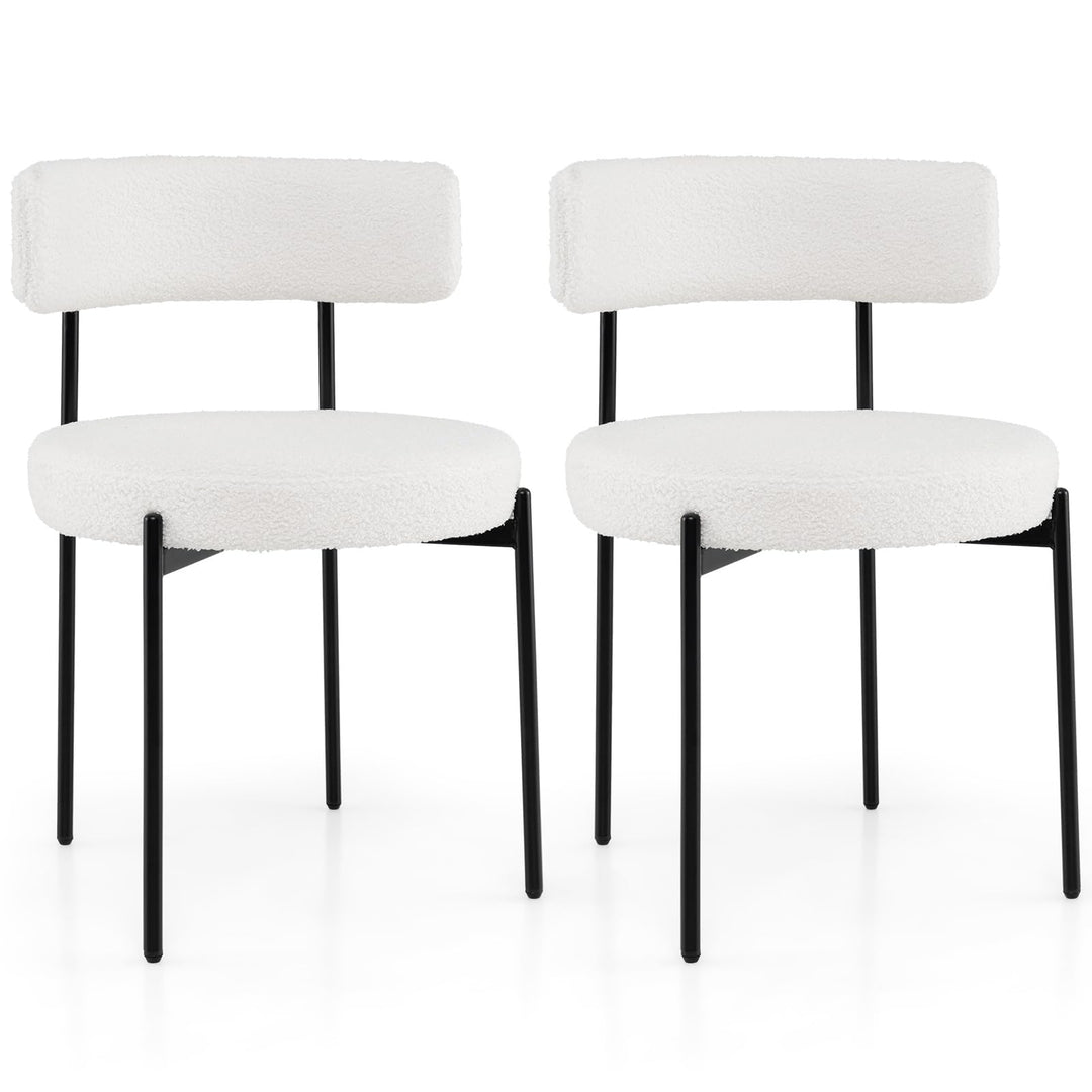Giantex Boucle Dining Chairs Set of 2