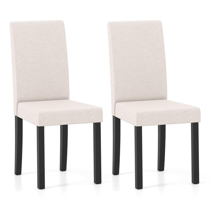 Giantex Upholstered Dining Chair Set of 2/4 Mid Century Modern Fabric Kitchen Chairs with Thick Padded Seat