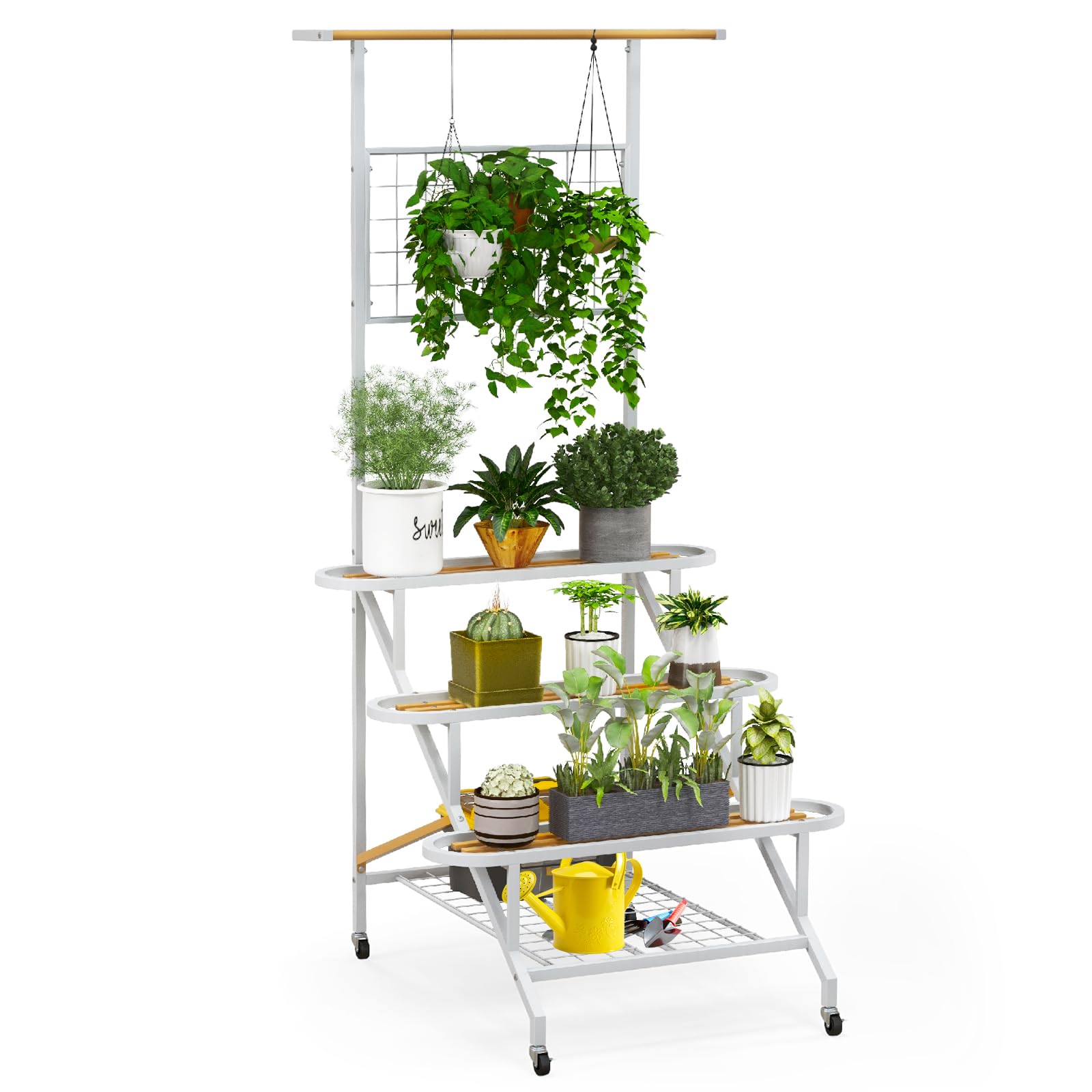 hanging plant stands outdoor Giantex Hanging Plant Stand Indoor