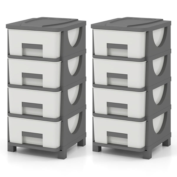 Giantex 2 Pack 4-Drawer Storage Organizer for Bathroom Living Room