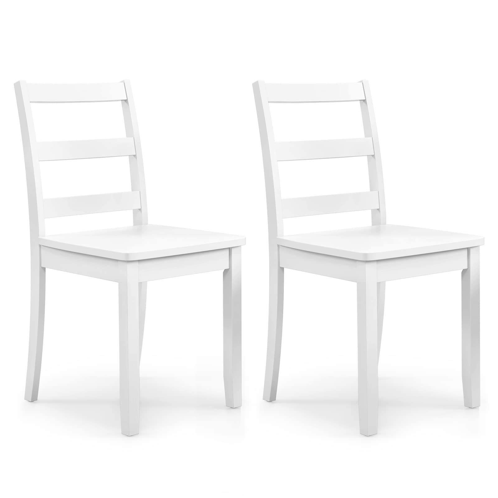 Wood Dining Chairs, White - Giantex