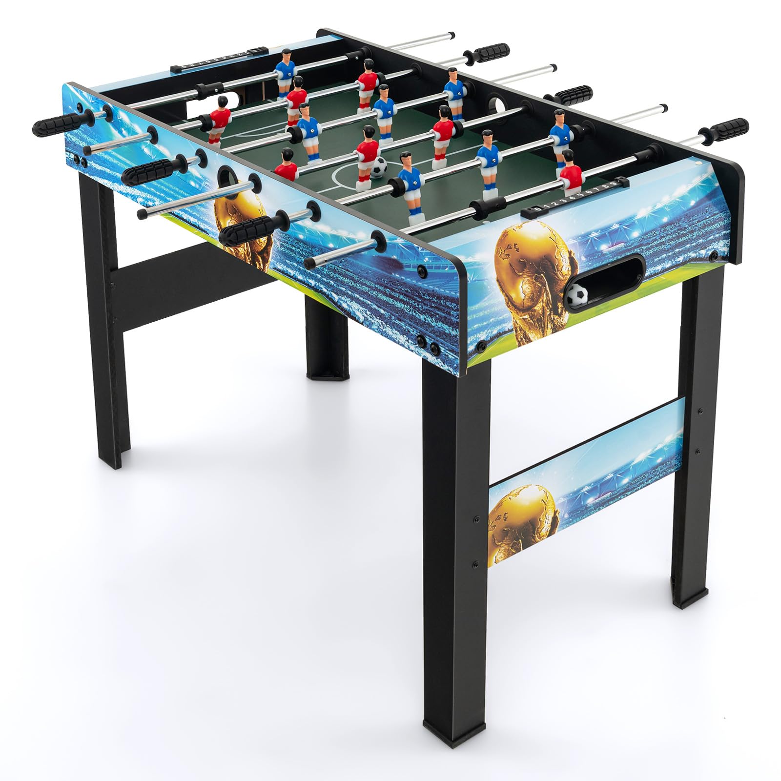 Giantex Foosball Table, 37" Foosball Table Adult Size, with 2 Balls, Score Keeper, Removable Legs