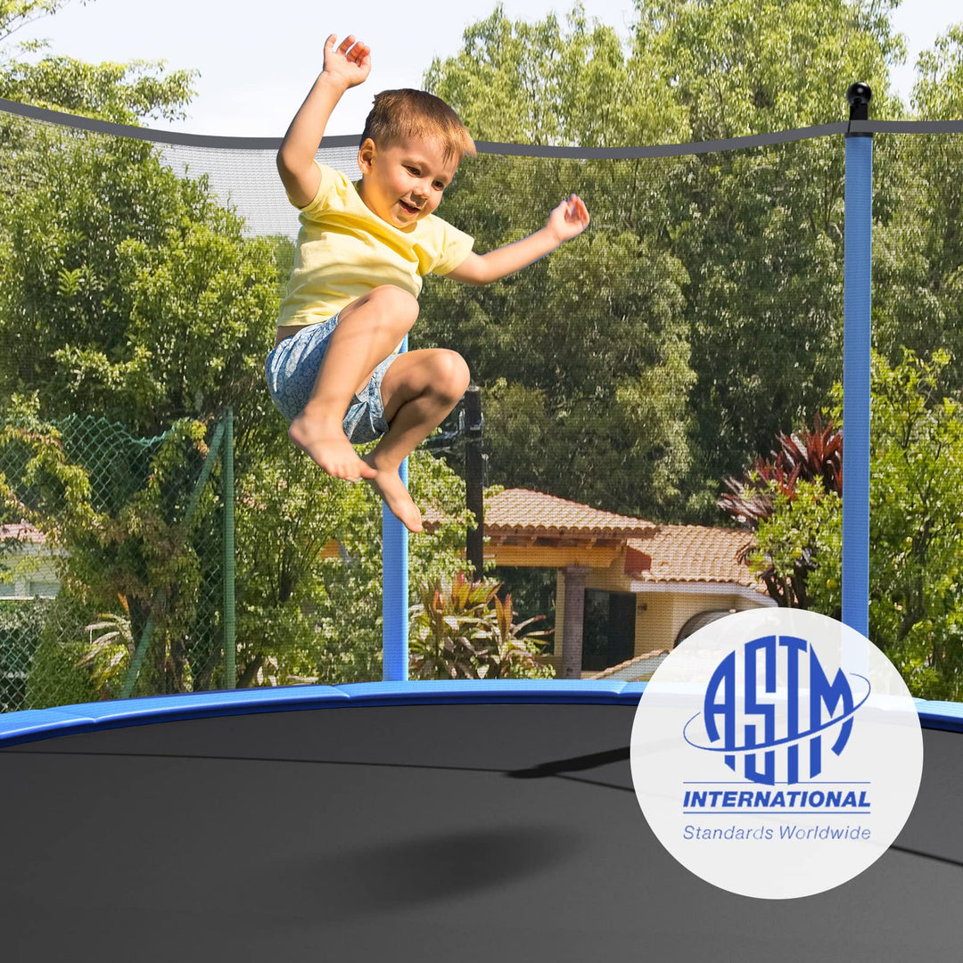 Giantex 8Ft 10Ft 12Ft 14Ft 15Ft 16Ft ASTM Certified Approved Recreational Trampolines