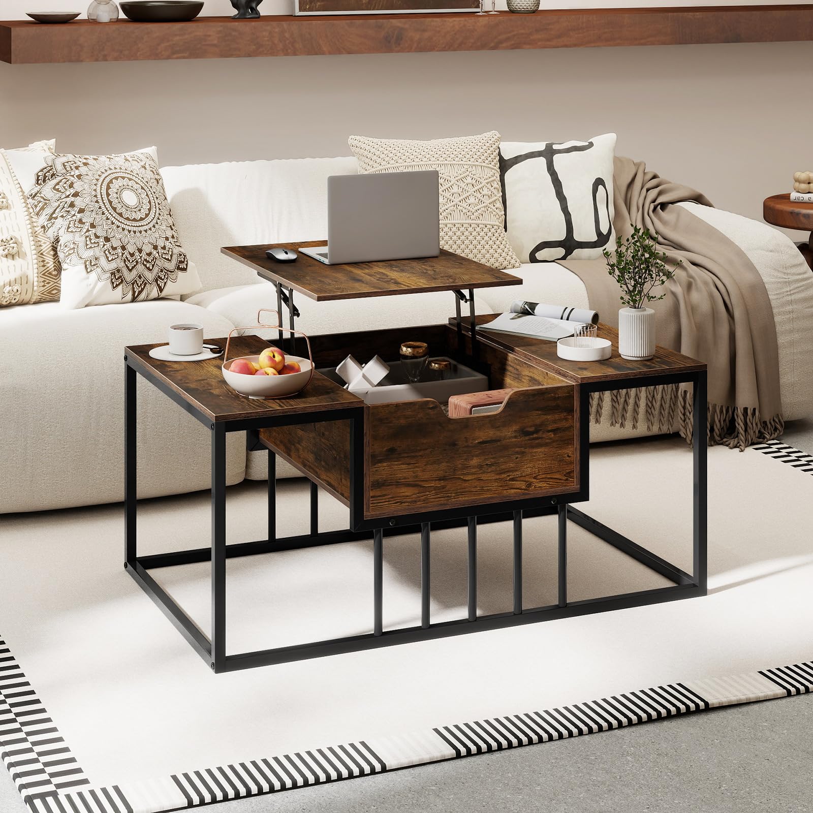 Sofa Set Table Giantex Modern Center Table with Hidden Storage Compartment – Giantexus