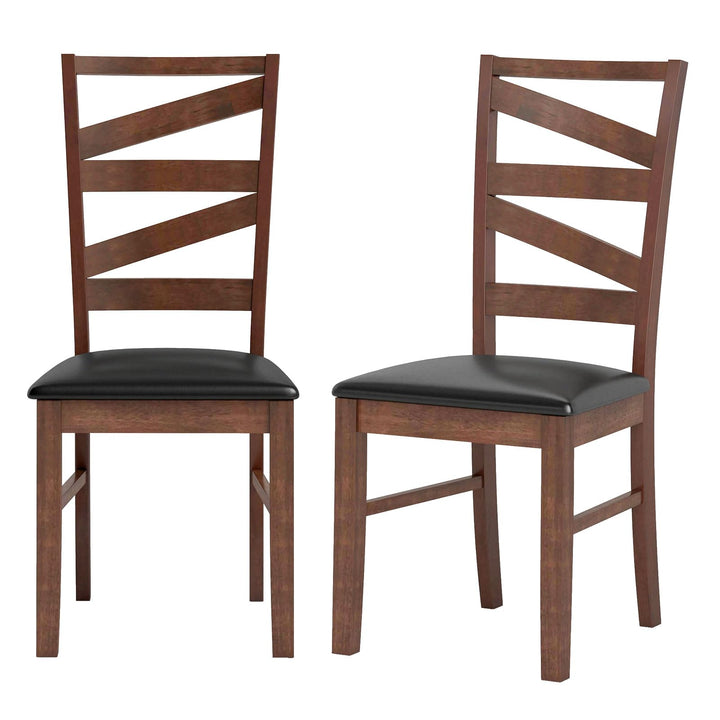 Giantex Wooden Dining Chairs Set of 2/4 Farmhouse Kitchen Chairs with Rubber Wood Legs