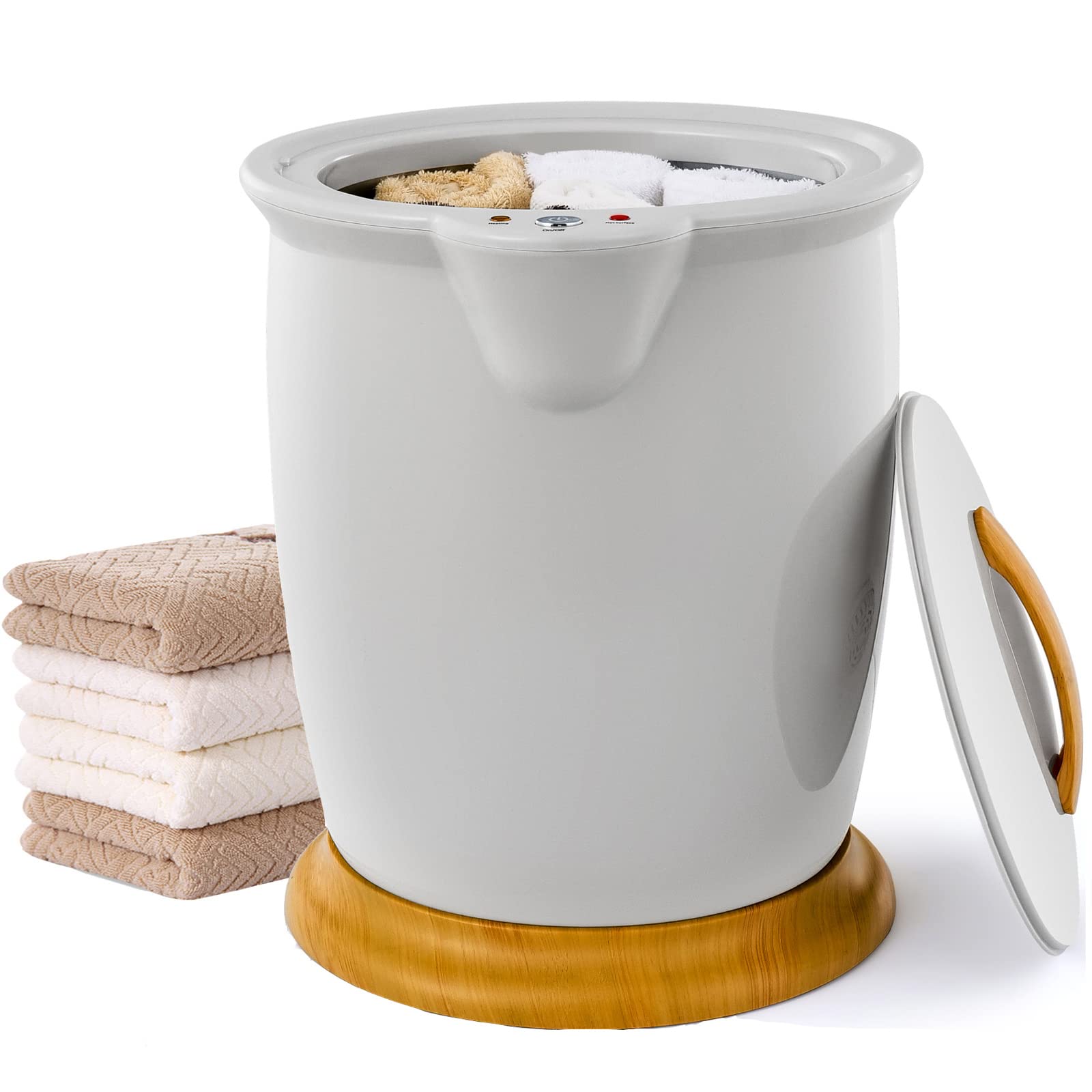 Giantex Towel Warmer Bucket 20L, Bathroom Towel Heater with Lid