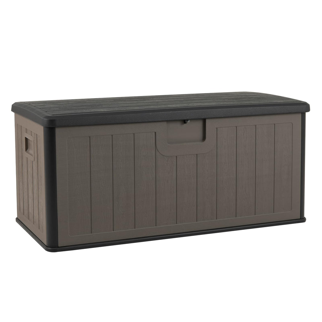 Giantex 100 Gallon Deck Box, Waterproof Resin Box with Lockable Lid
