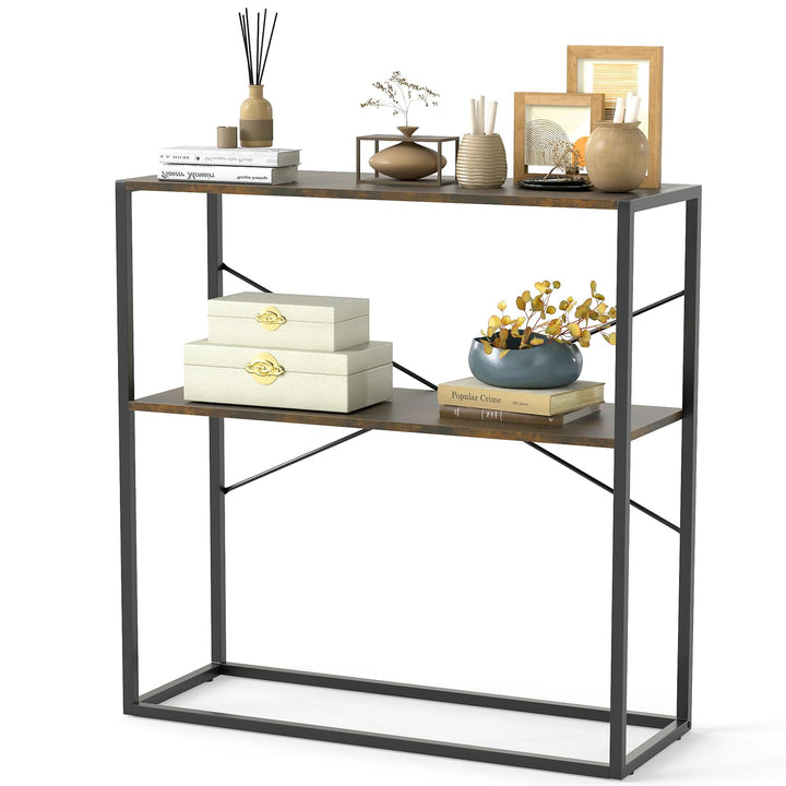 Giantex 36" Console Table 2-Tier Entryway Table with Open Storage Display Shelves