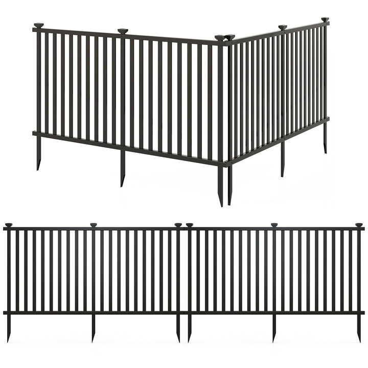 Giantex White Picket Fence - 2 Panels, 80''W x 37.5''H Decorative Outdoor Garden Fence