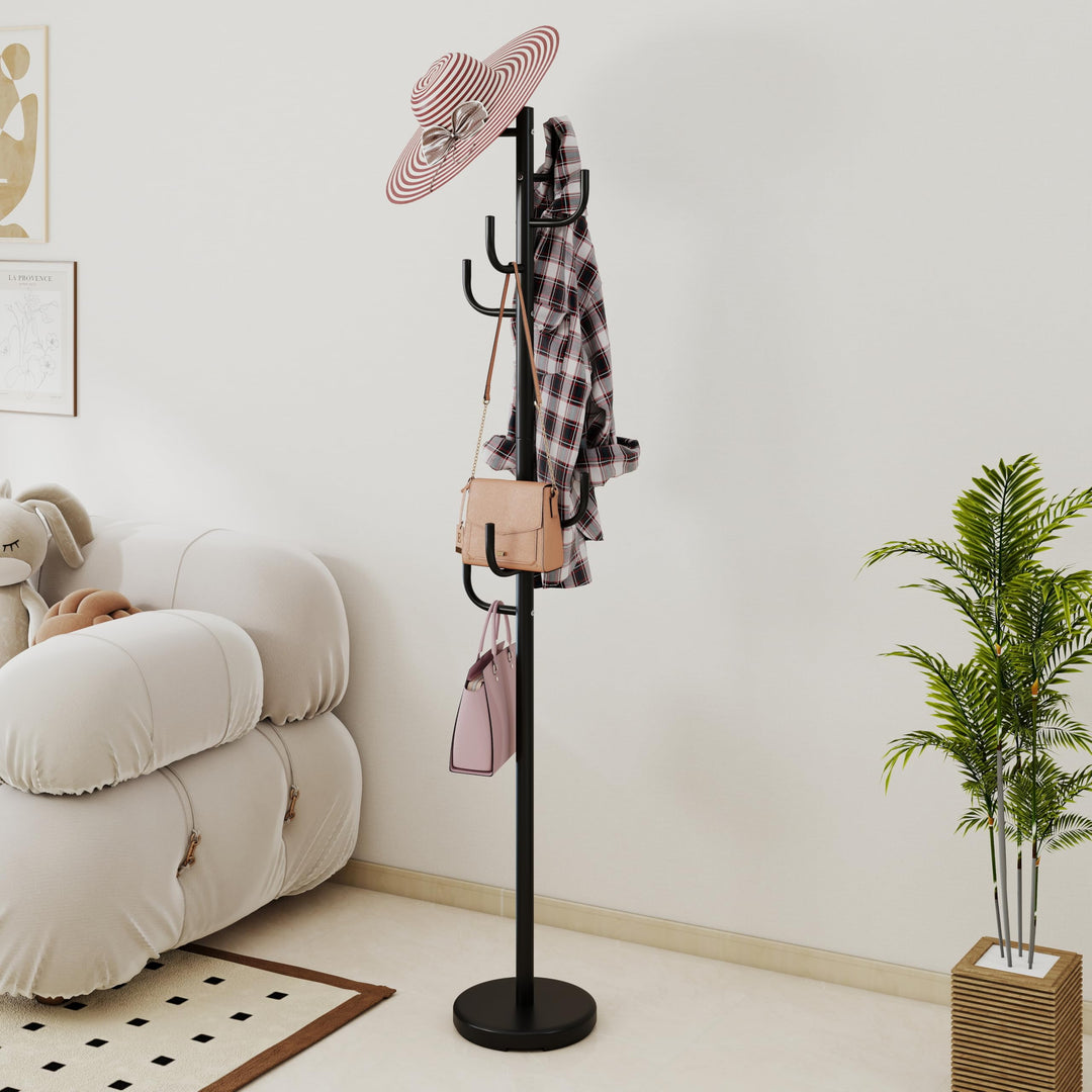 Giantex 69" Metal Coat Rack 8-Hook Cactus Clothes Stand