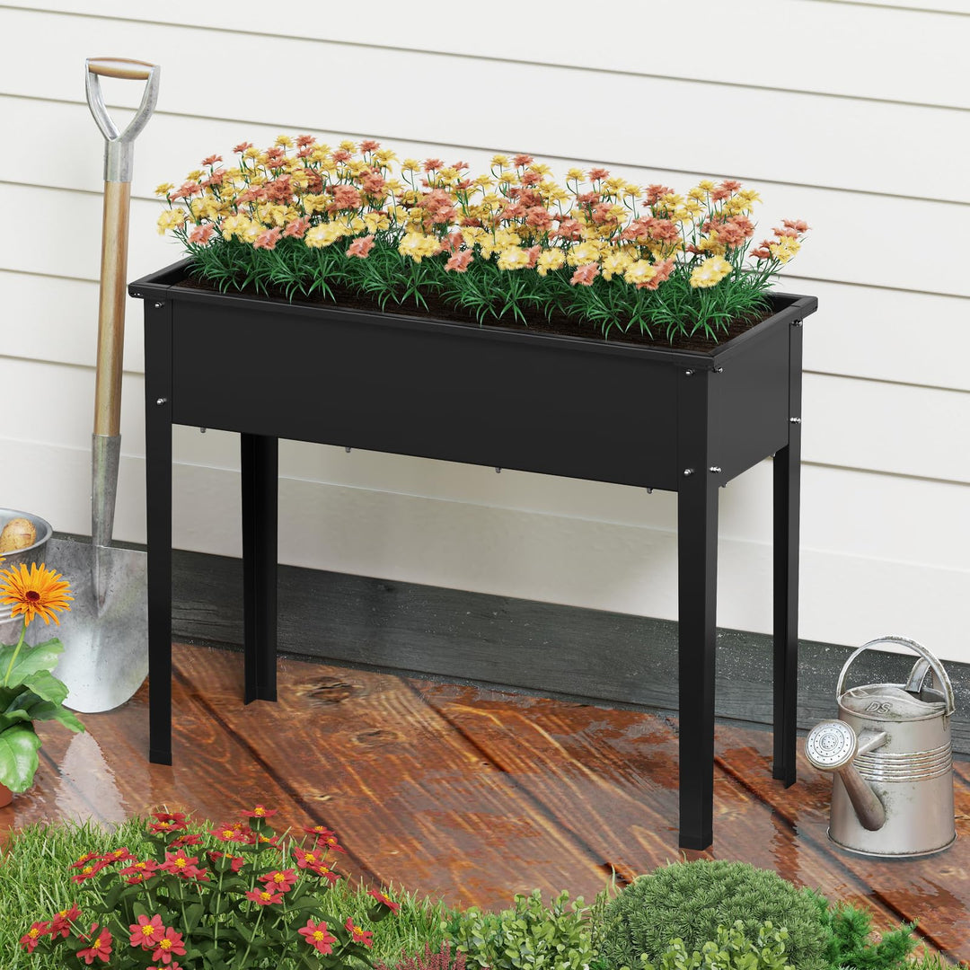 Giantex Metal Raised Garden Bed with Legs(40”x16”x32”)