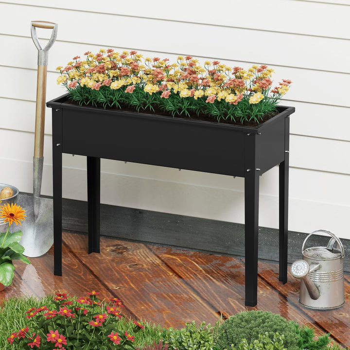 Giantex Metal Raised Garden Bed with Legs(40”x16”x32”)