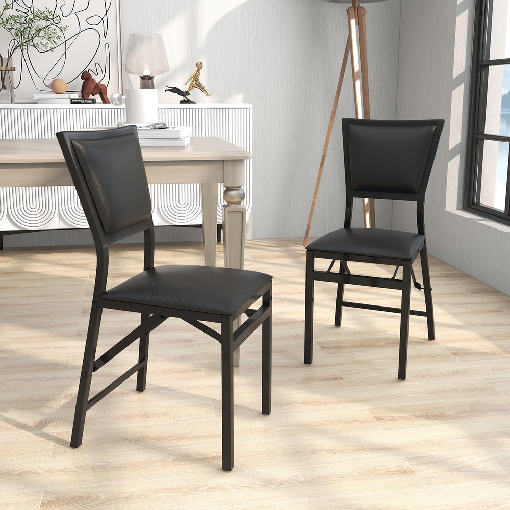 Metal Folding Chair Dining Chairs Home Restaurant Furniture - Giantex