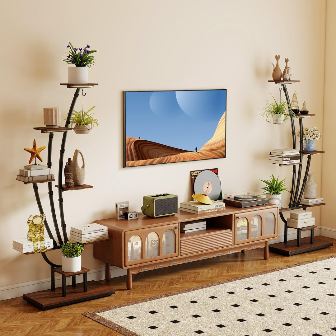 Giantex Plant Stand Indoor  8-Tier 62" Tall Corner Metal Plant Shelf for Multiple Plants
