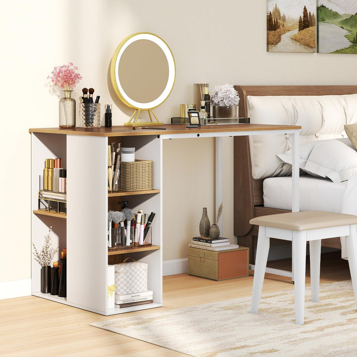 Giantex Computer Desk with Storage Shelves for Bedroom