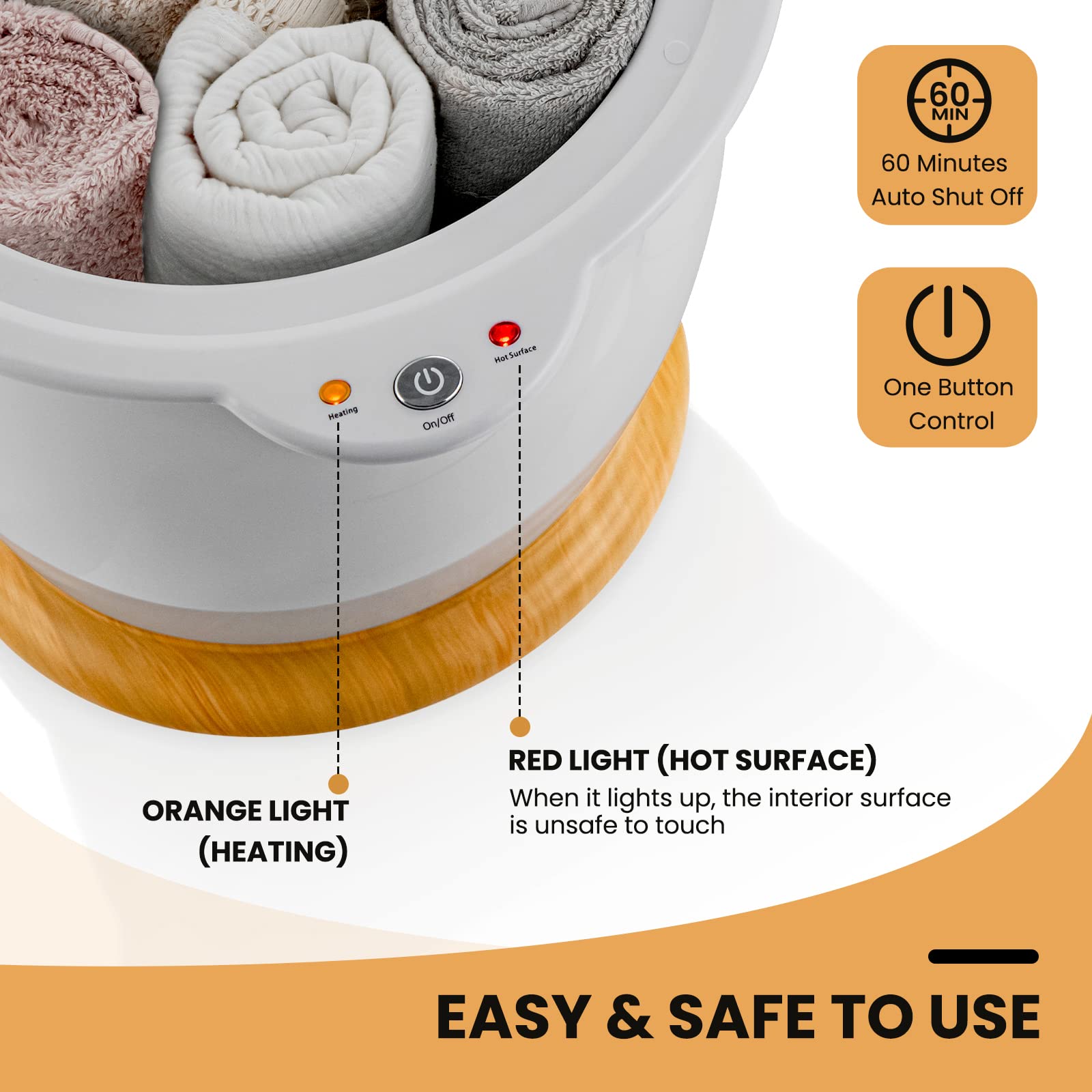 Giantex Towel Warmer Bucket 20L, Bathroom Towel Heater with Lid