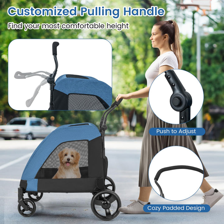 Giantex Dog Stroller for Large Dogs - Extra Large Pet Stroller for Senior Dogs