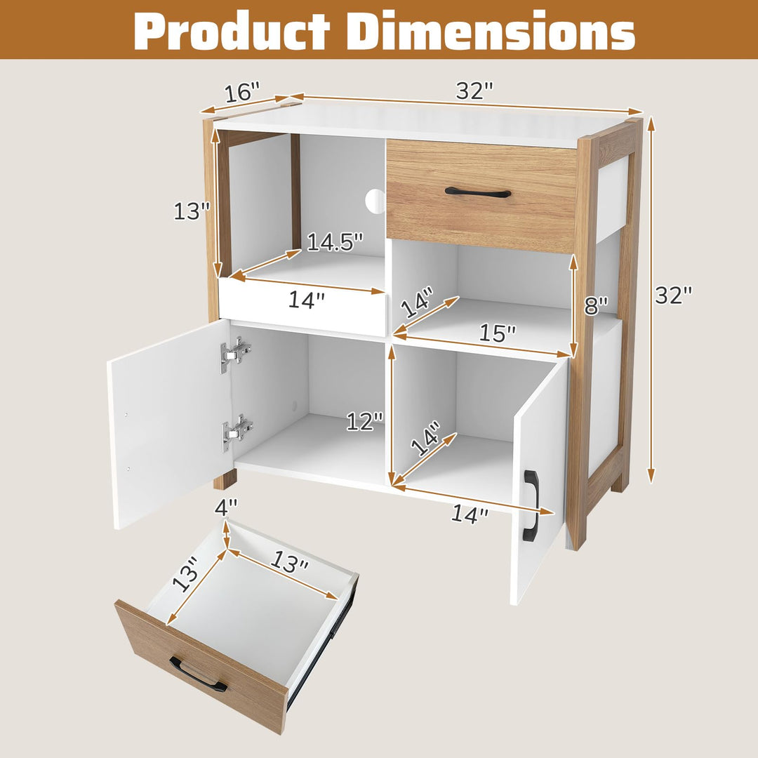Giantex Buffet Sideboard with Pull-Out Shelf