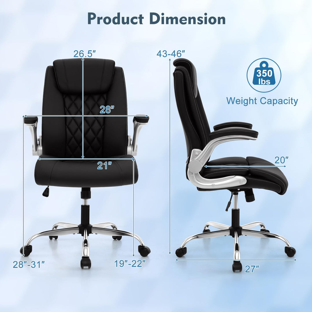 Giantex Executive Office Chair, Ergonomic PU Leather Desk Chair