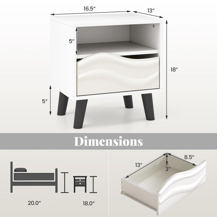 Giantex Mid Century Modern Nightstand