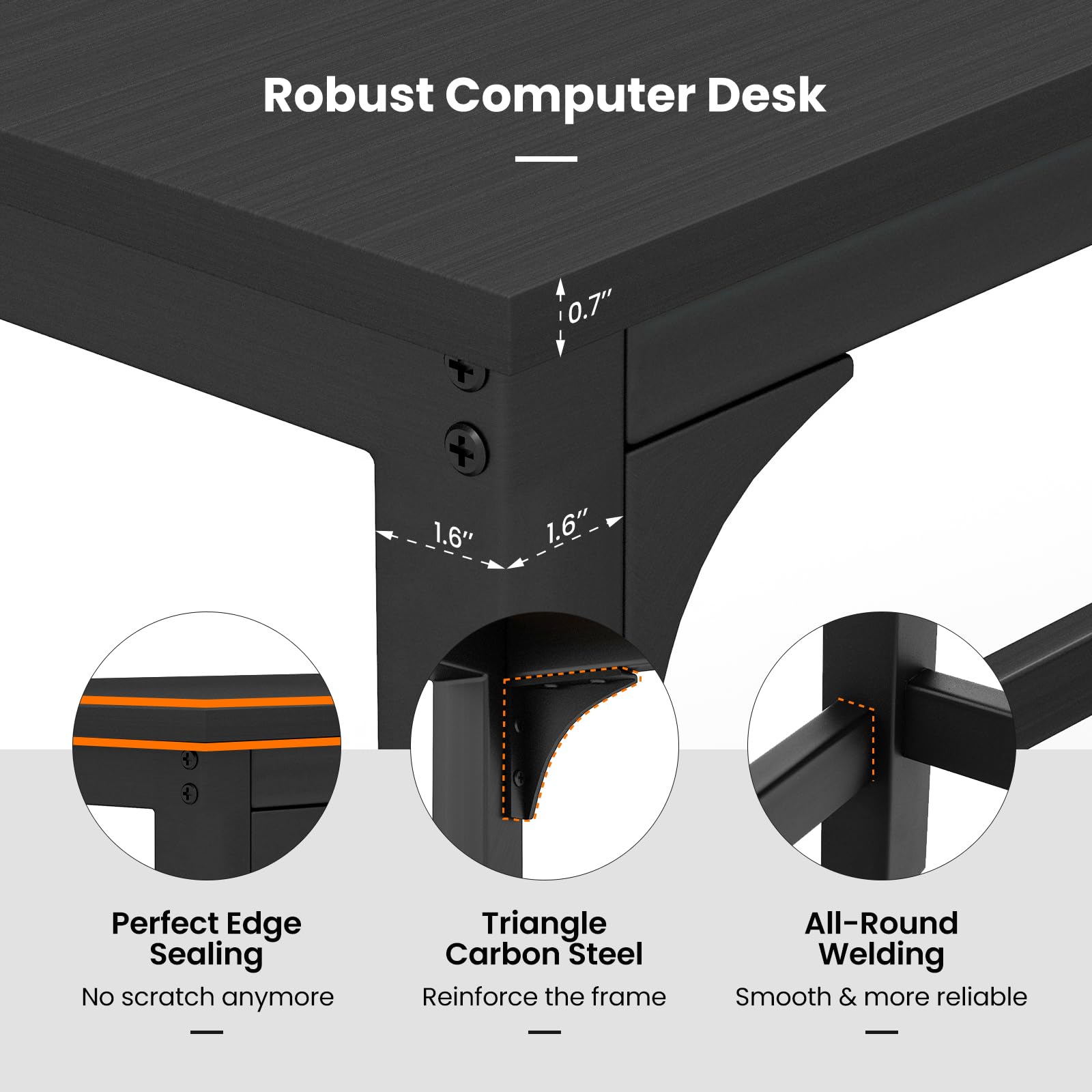Giantex 48" Rolling Computer Desk