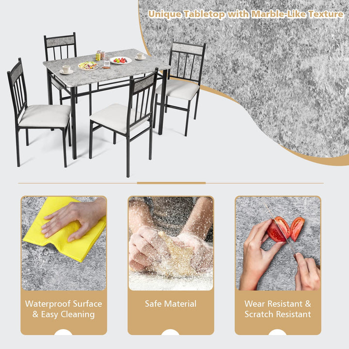 Giantex 5 Pieces Dining Table Set