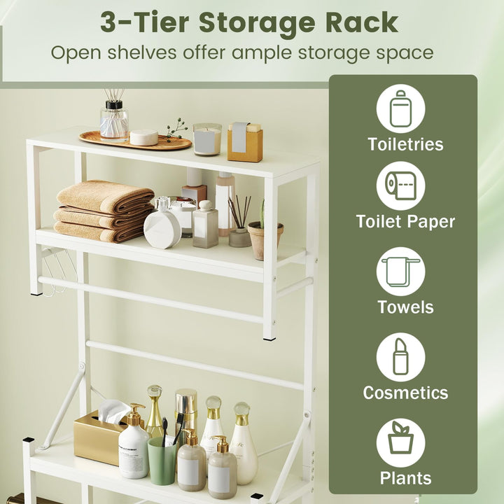 Giantex 3-Tier Over The Toilet Storage 64" Tall Freestanding Space Saver Bathroom Shelves