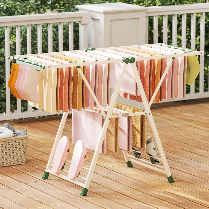 Giantex Clothes Drying Rack with Height Adjustable Wings