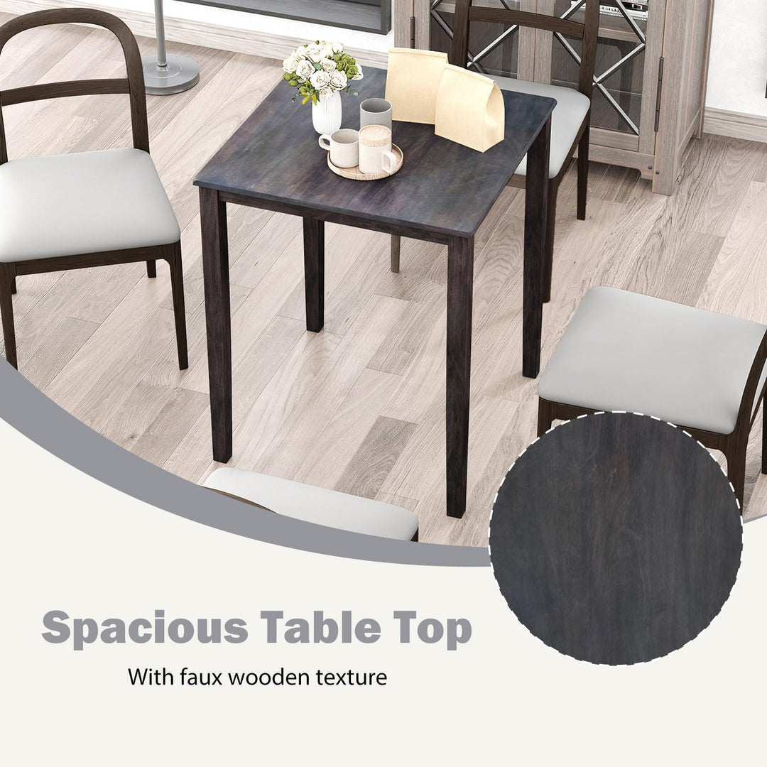 Giantex Square Dining Table with Solid Wood Frame