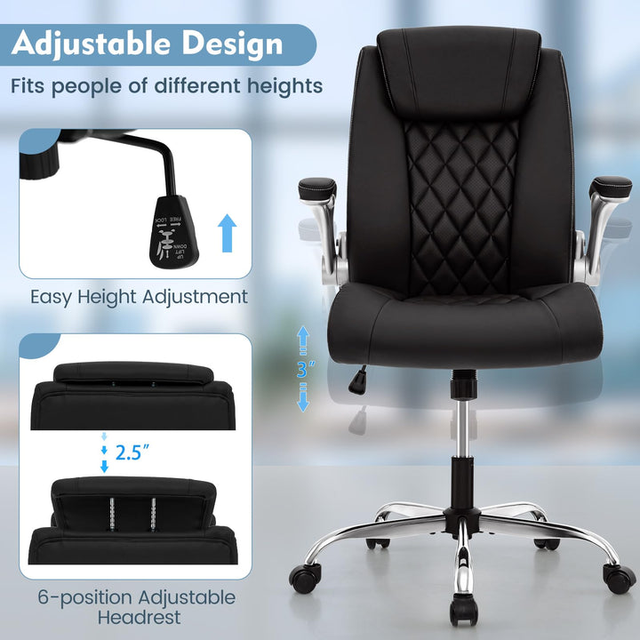 Giantex Executive Office Chair, Ergonomic PU Leather Desk Chair